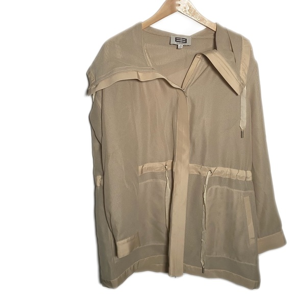 Etcetera Avian Mesh Lightweight Beige Jacket Size 14 - Picture 3 of 12